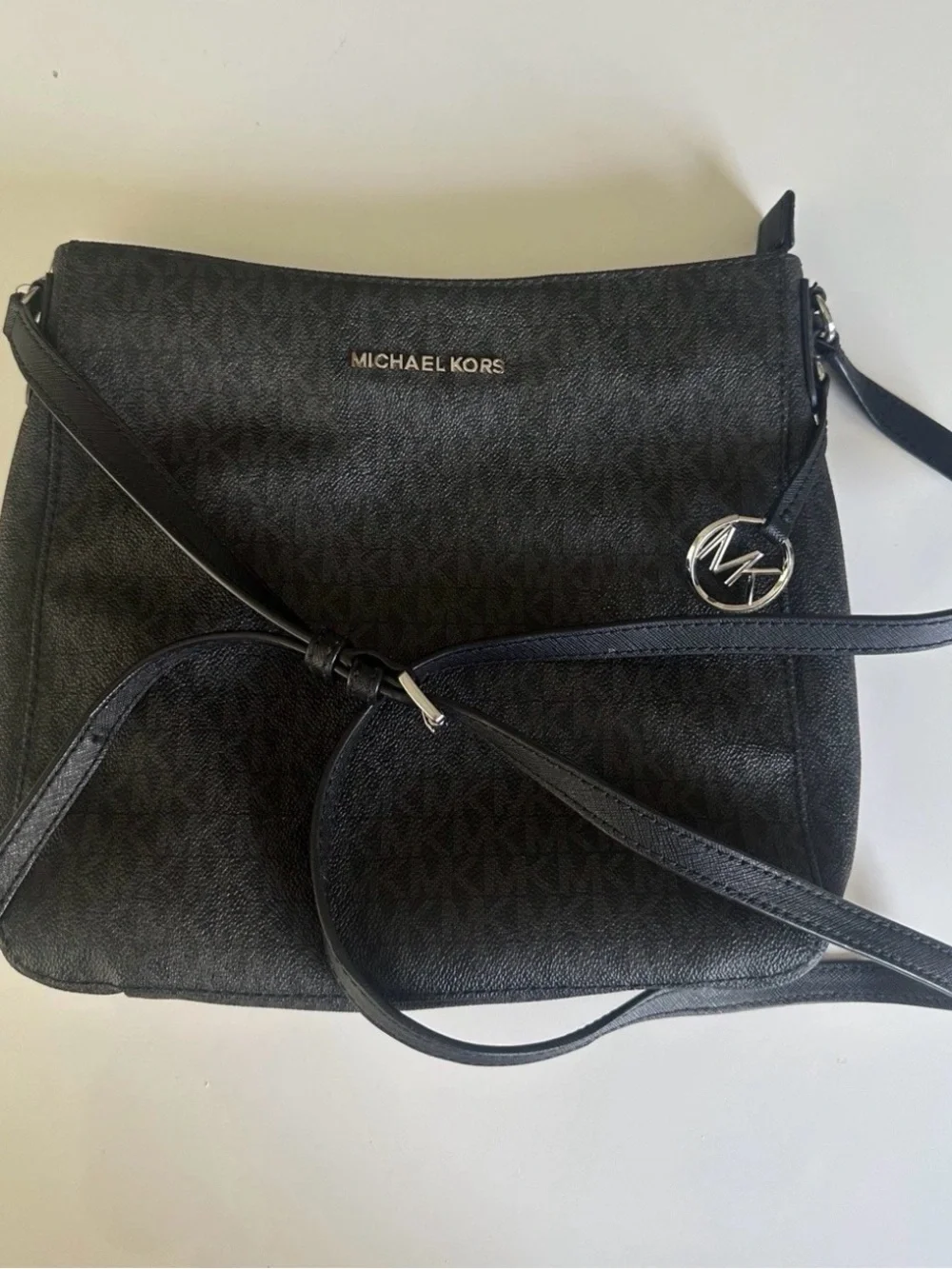 Michael Kors Black MK Logo Crossbody Bag